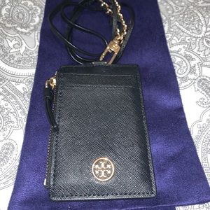 Tory Burch Robinson Neck Lanyard Card Holder